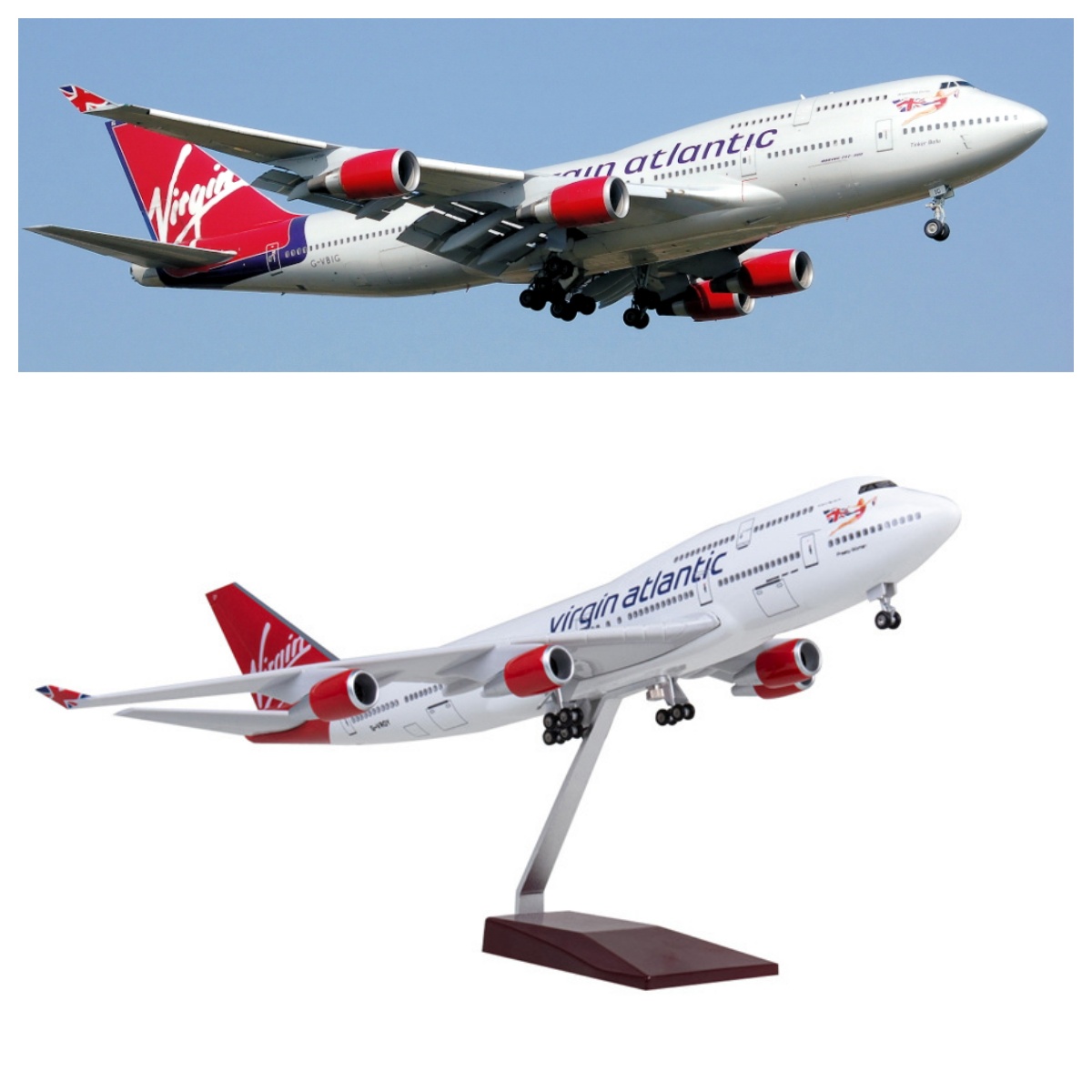 Model Airplane Plastic - Modellino Aereo Virgin Atlantic B747 da