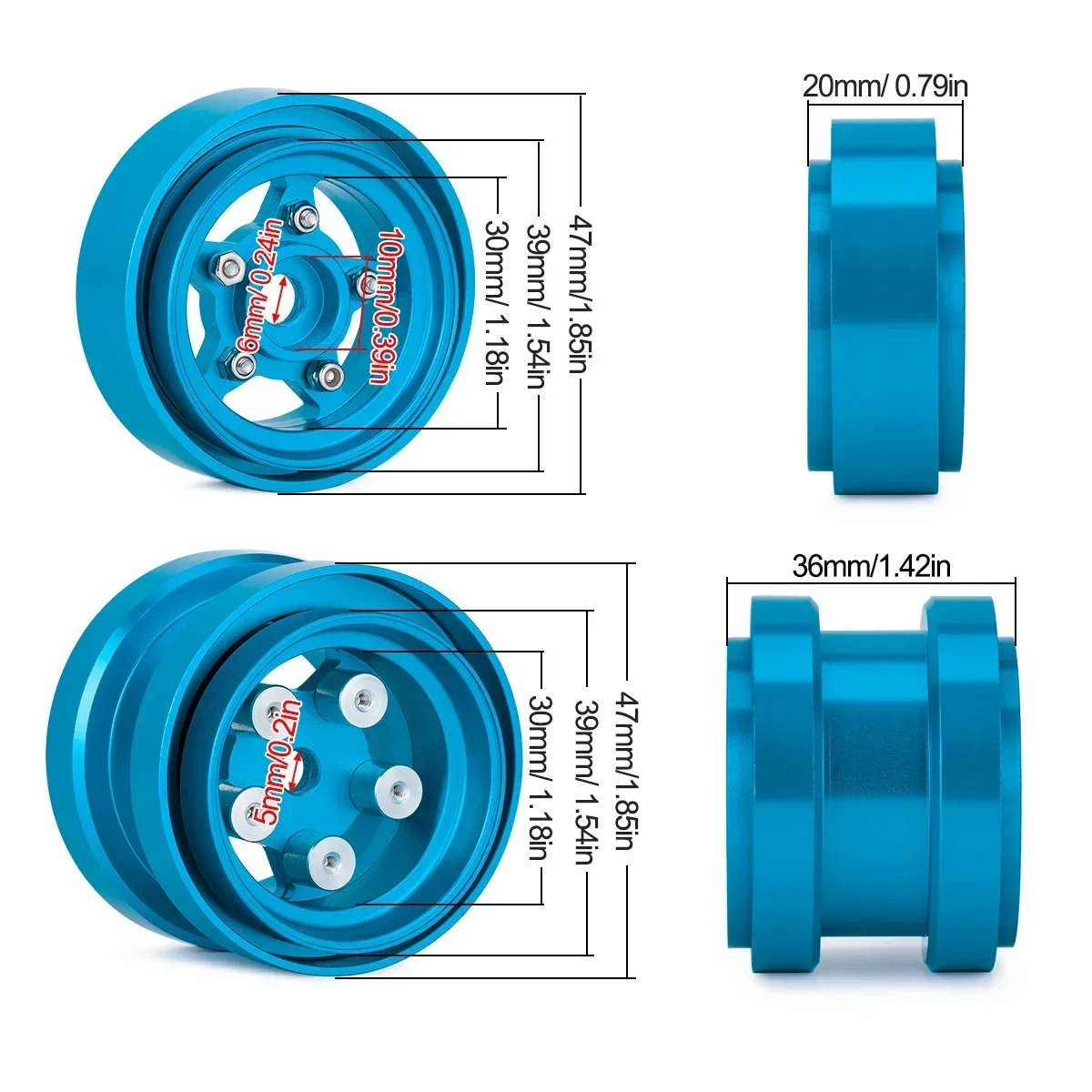 Ruote Beadlock in alluminio pe - Tamiya Model Rc Car recensione e prezzo